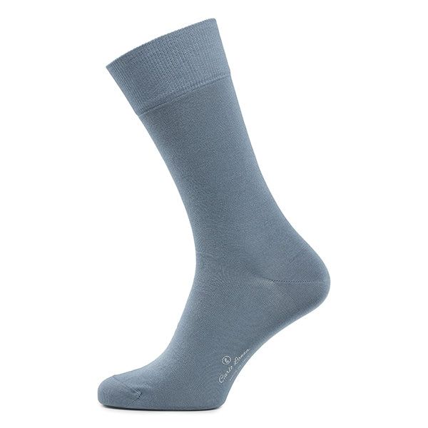 Carlo Lanza Grijs blauwe katoenen herensokken Grijs/blauwe 100-284