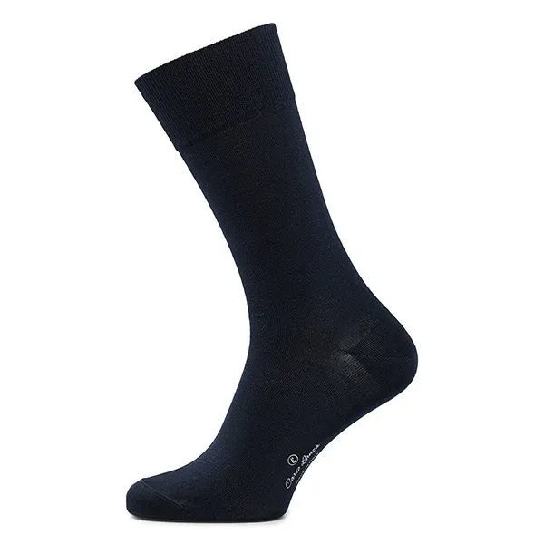 Carlo Lanza Donkerblauwe katoenen herensokken Donkerblauw 100-224