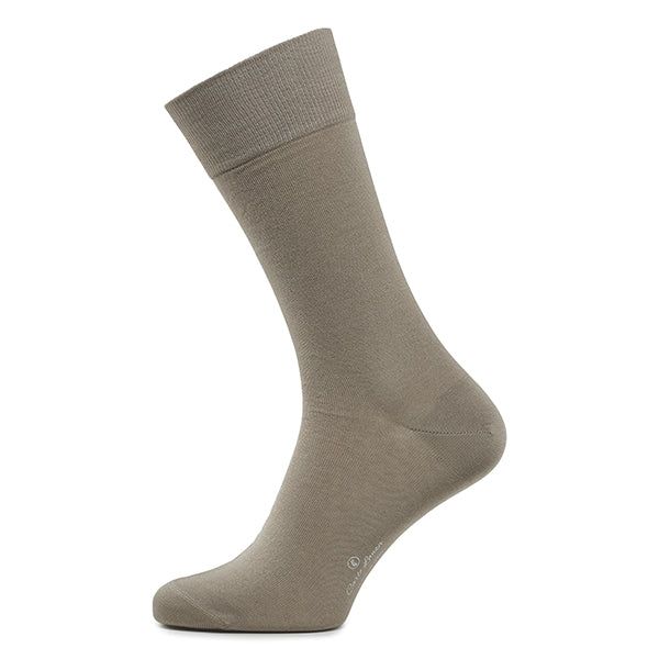 Carlo Lanza Taupe katoenen herensokken Taupe 100-222
