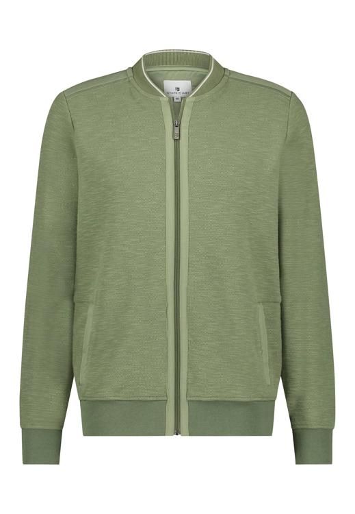 State of Art Sweat Cardigan Plain bladgroen:uni 56115503