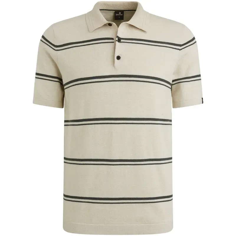 Vanguard Short sleeve polo cotton linen ble Silver Lining VPSS2504851