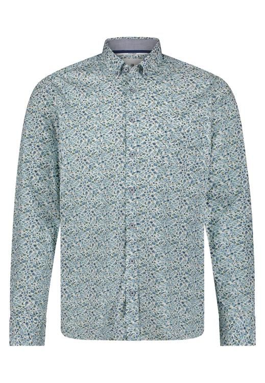 State of Art Shirt LS Print Popli wit:kobalt 21415344