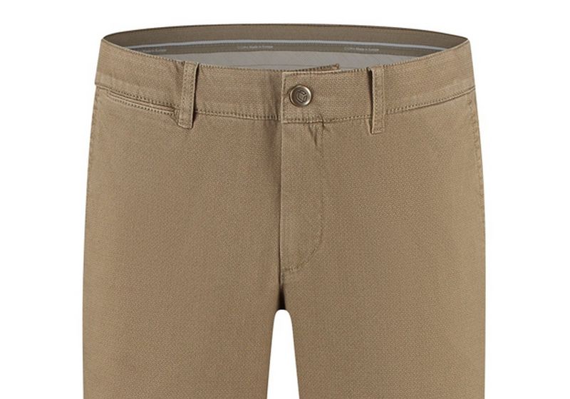 Com4 Trousers Modern Chino Collection Dark Beige 21282120