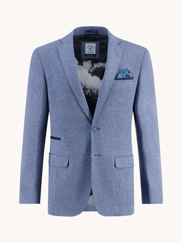 A fish named Fred Blazer pique Blauw 32.104