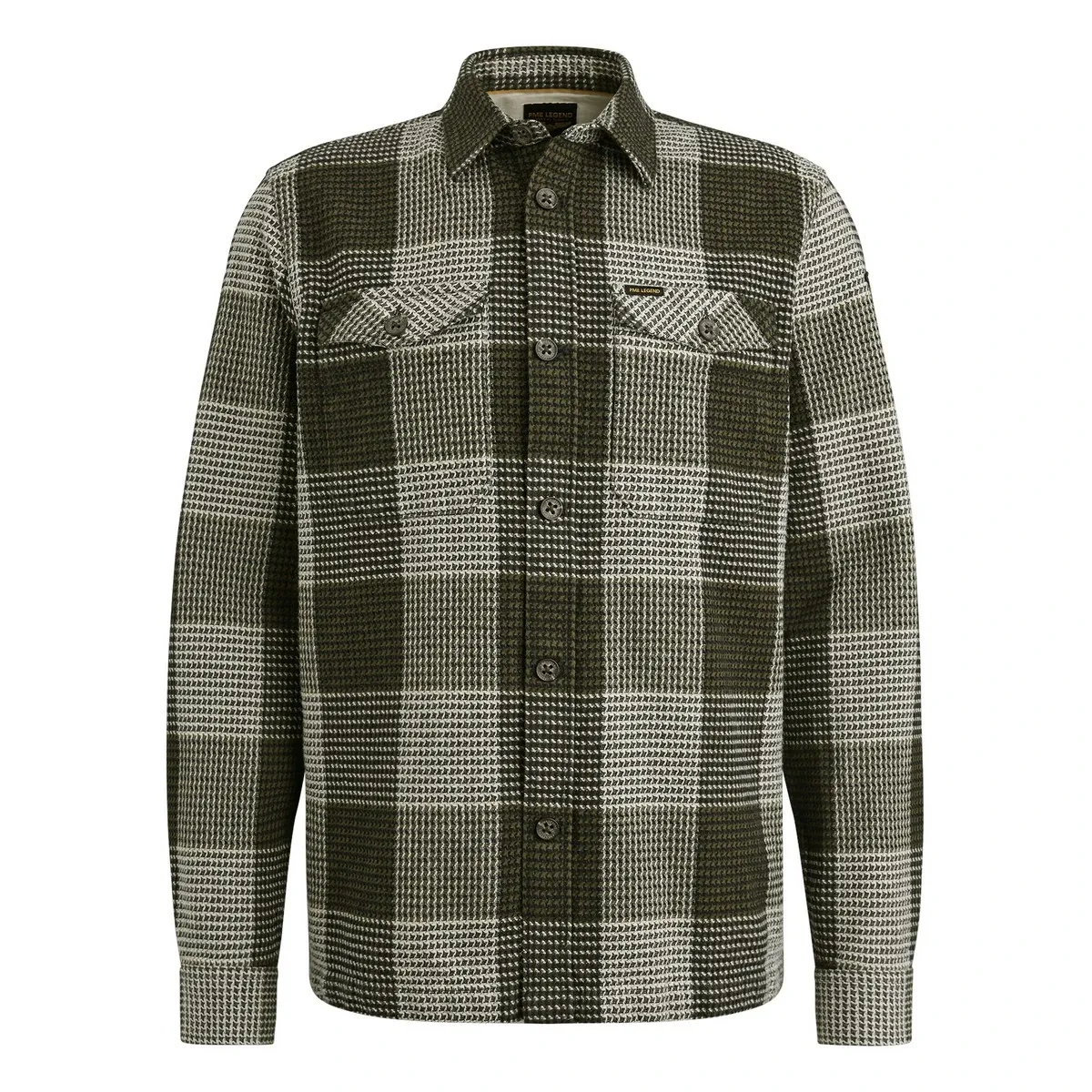 PME Legend LONG SLEEVE SHIRT Structure Block Olive Night PSI2508214