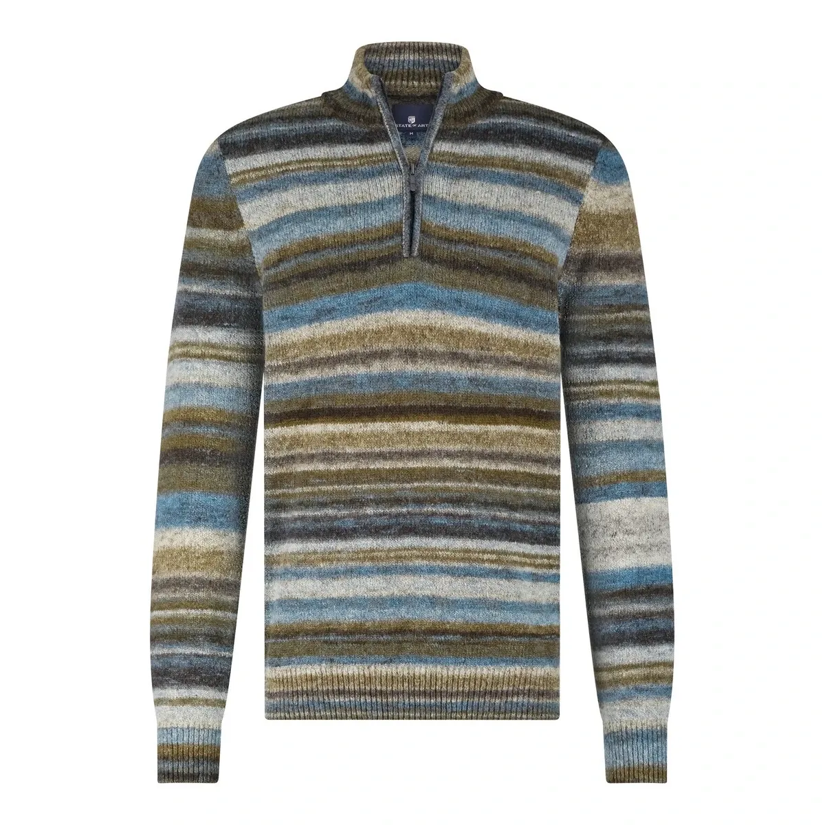 State of Art Pullover Sportzip St grijsblauw:bruin 13225056