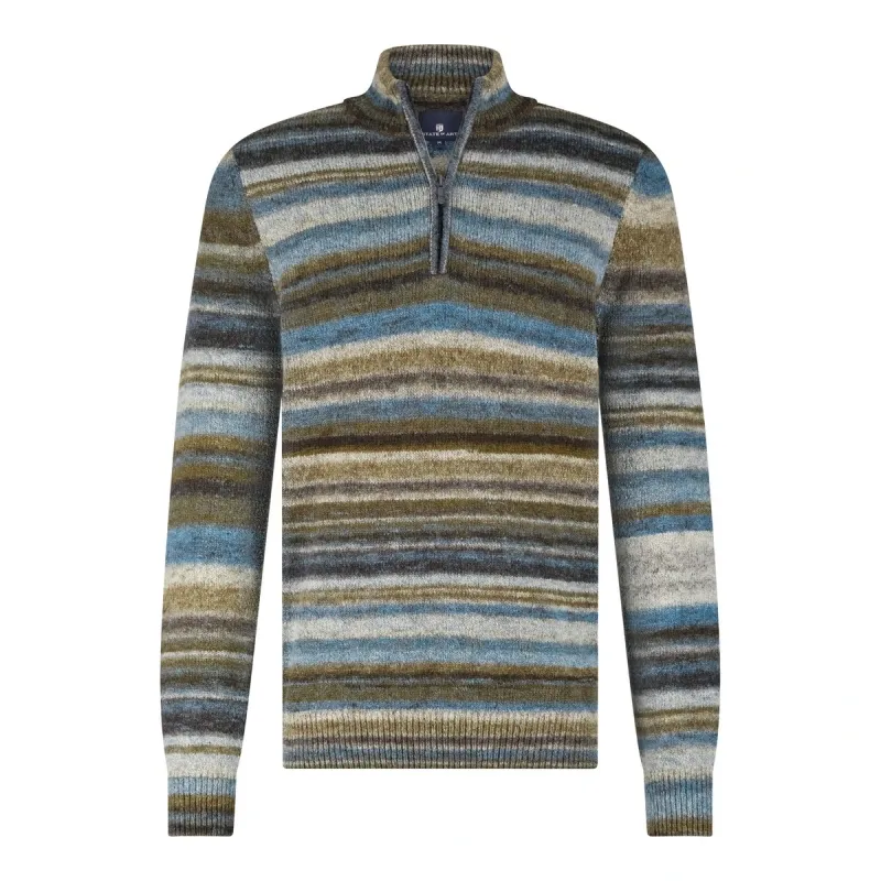 State of Art Pullover Sportzip St grijsblauw:bruin 13225056