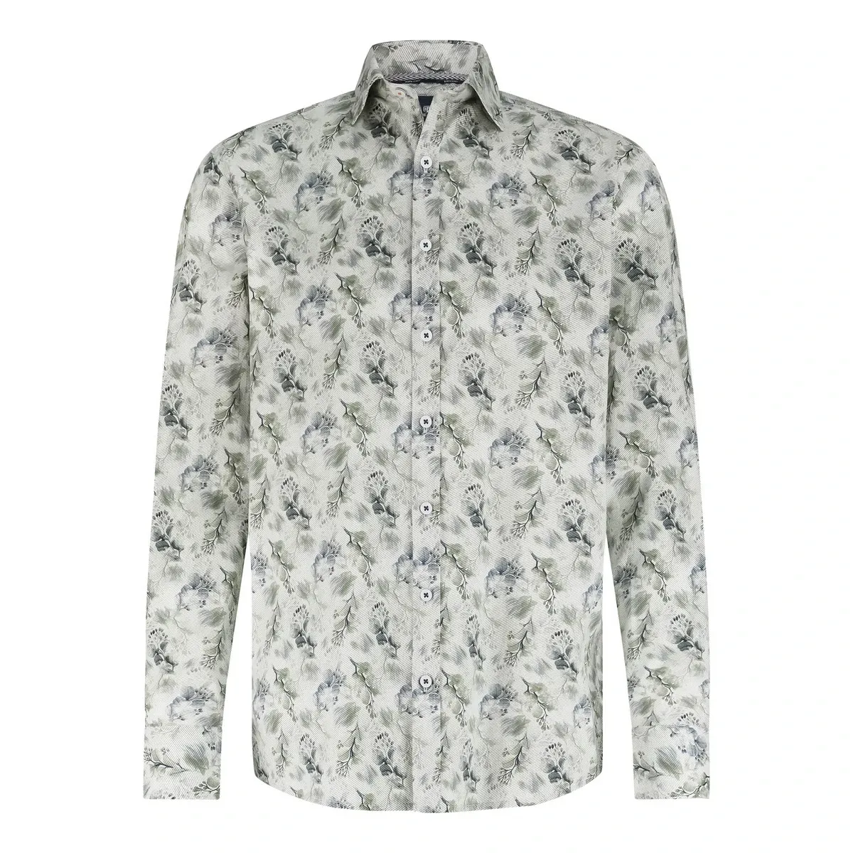State of Art Shirt LS Print Popli olijfgroen:kobalt 21425265