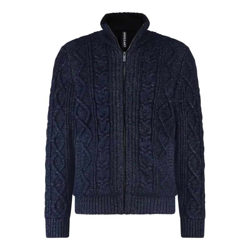 State of Art Cardigan Plain - Zip donkerblauw:kobalt 16125067