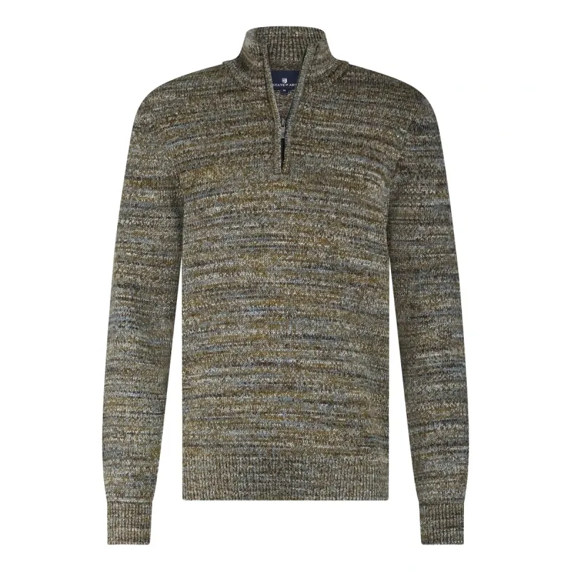 State of Art Pullover Sportzip Fa kobalt:mosgroen 13525089