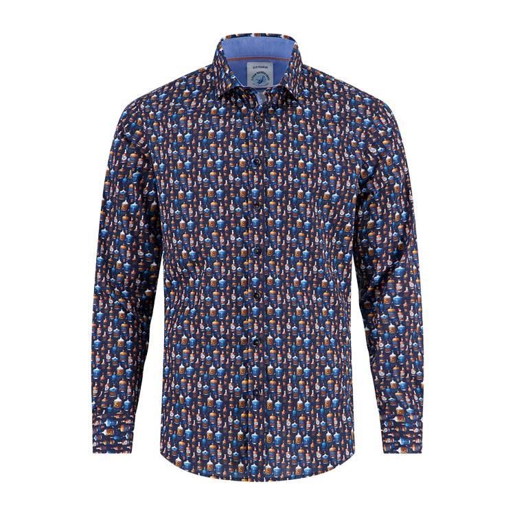 A fish named Fred Shirt bottle row Blauw 32.001