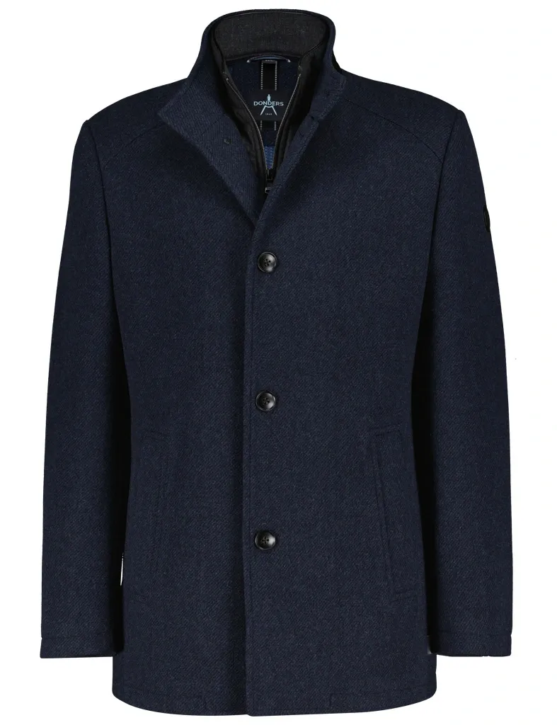 Donders Wooddown Wool Coat Navy 21807.3