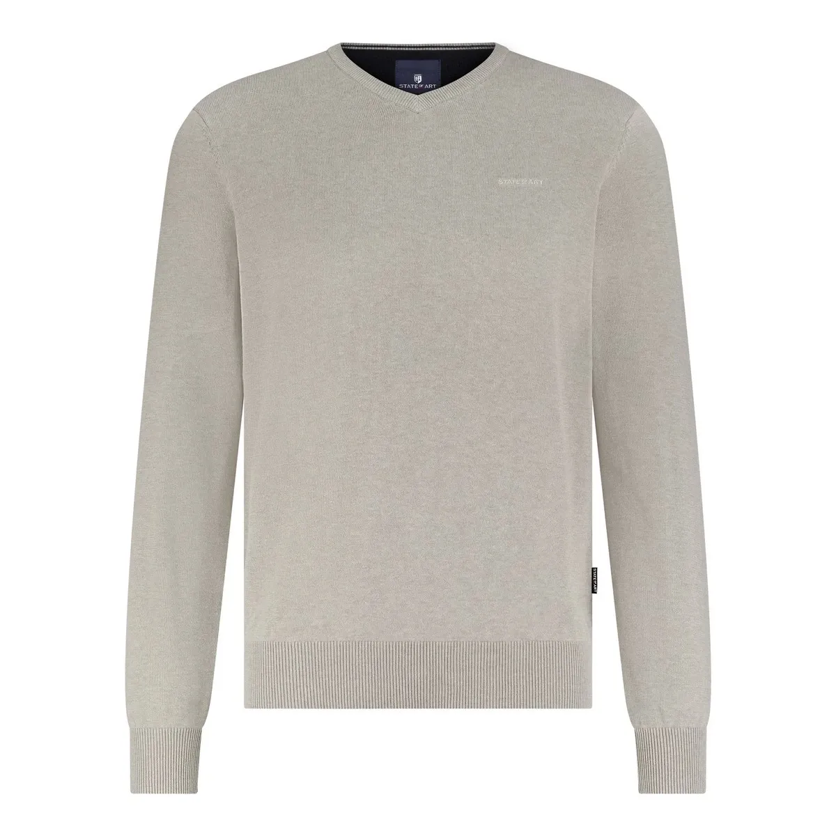 State of Art Pullover V-Neck Plai sepia:uni 12125003