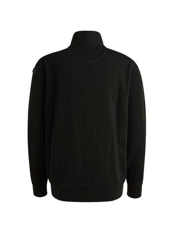 PME Legend Half zip collar knit look jersey Black PSW2509457
