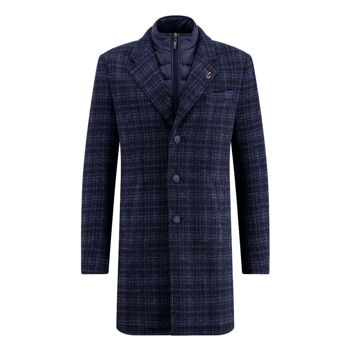 A fish named Fred Overcoat check Blauw 32.161