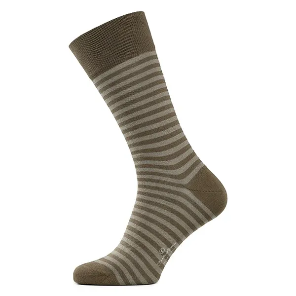 Carlo Lanza Camel stripe socks cotton Men camel 500-81