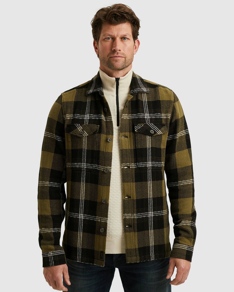 PME Legend LONG SLEEVE SHIRT yarn dye check Dusky Green PSI2510216