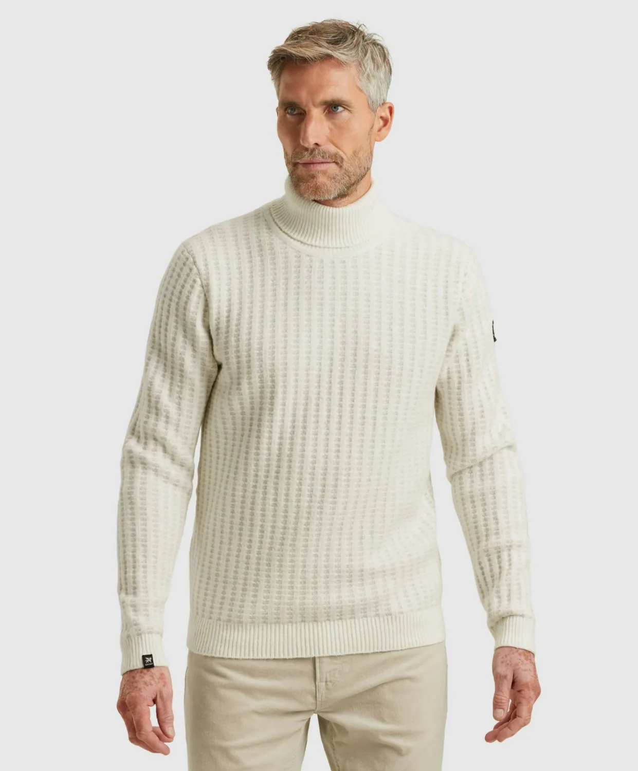 Vanguard Roll neck cotton blend stretch Cloud Dancer VKW2510334