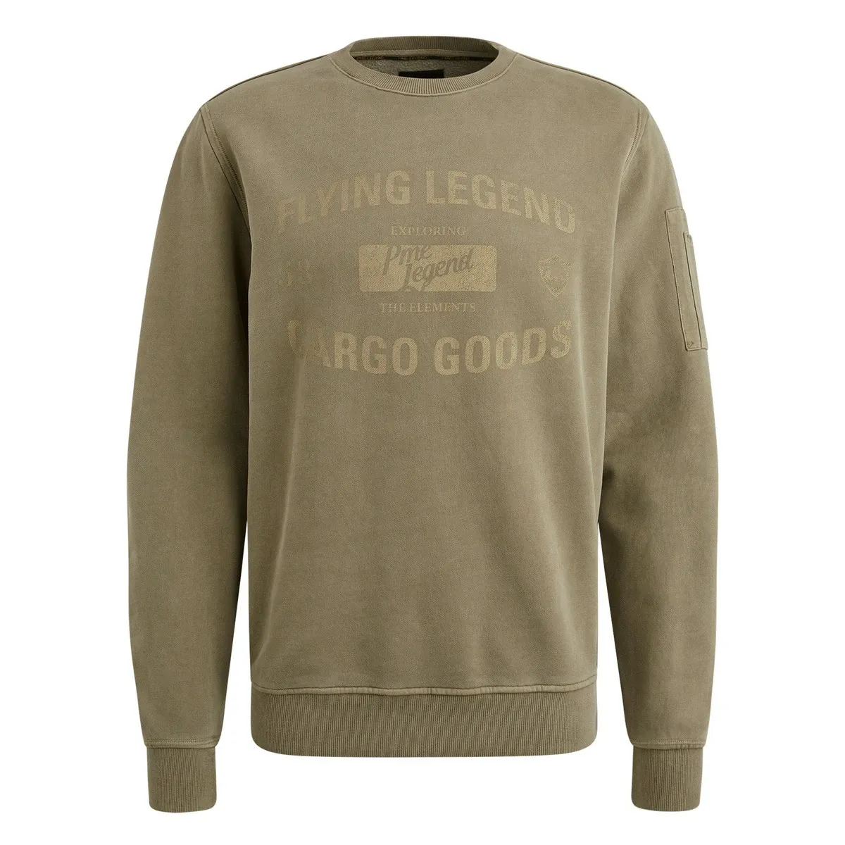 PME Legend Crewneck peach fleece gd Dusky Green PSW2510473
