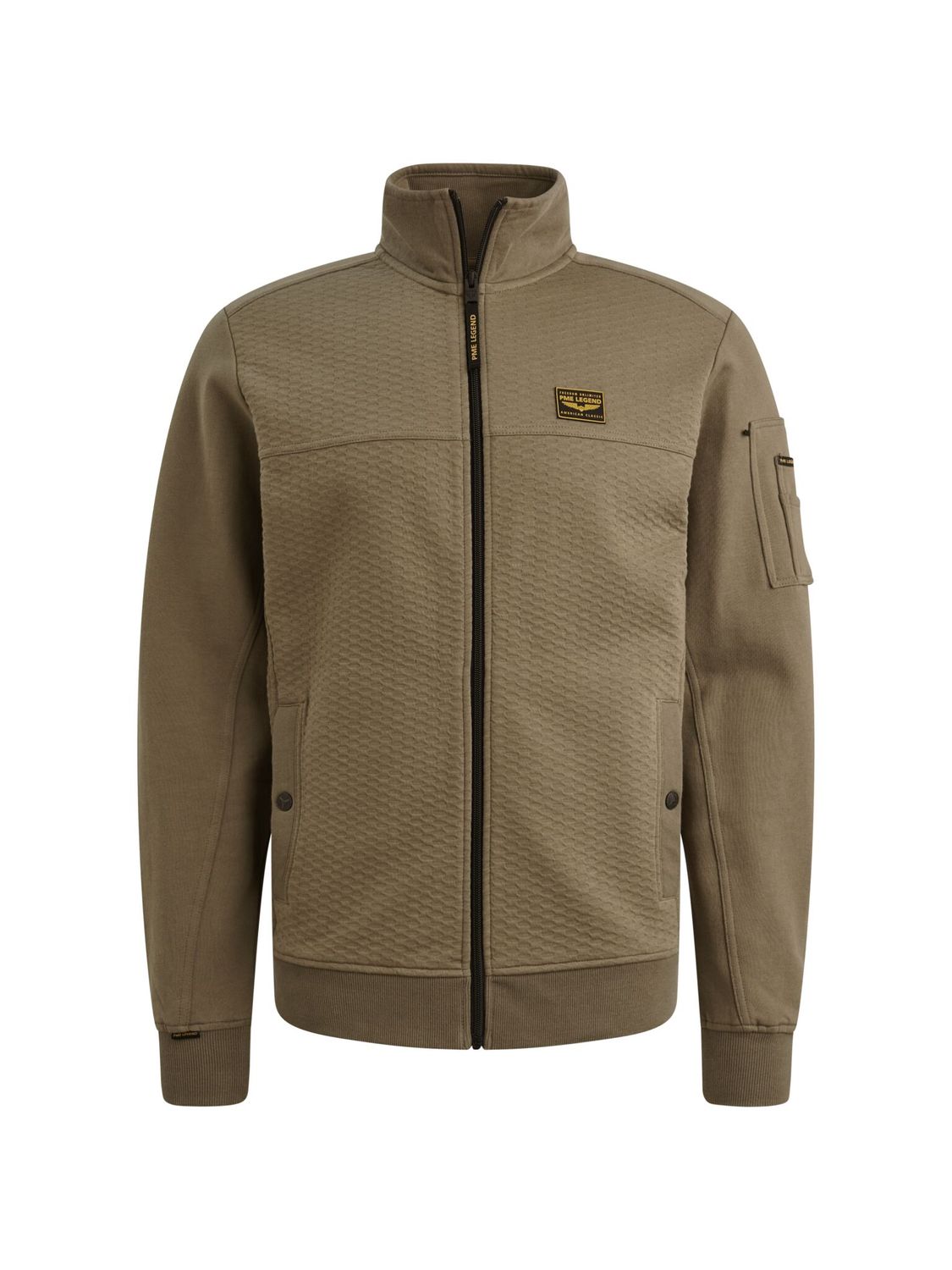 PME Legend Zip jacket jacquard interlock swea Dusky Green PSW2510474