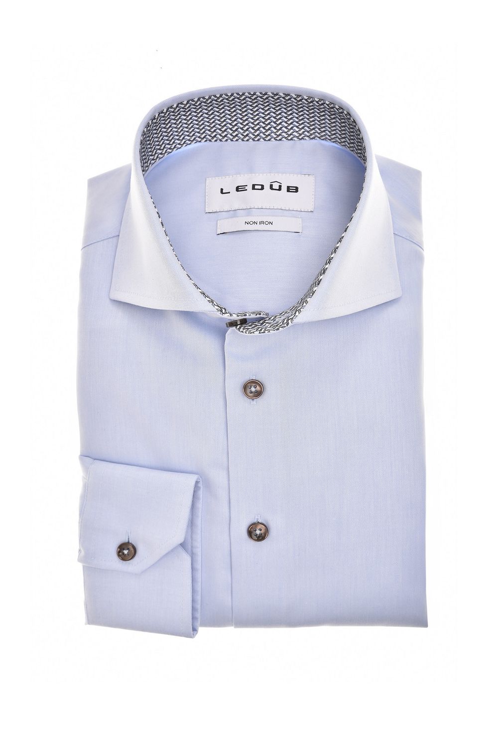 Ledub Shirts Plain Overhemd Licht blauw 0702085