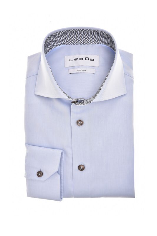 Ledub Shirts Plain Overhemd Licht blauw 0702085