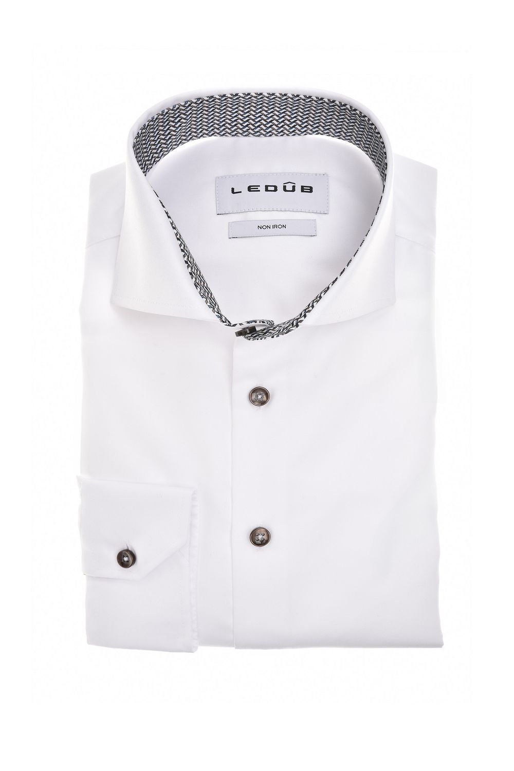 Ledub Shirts Plain Overhemd Spierwit 910 0702085