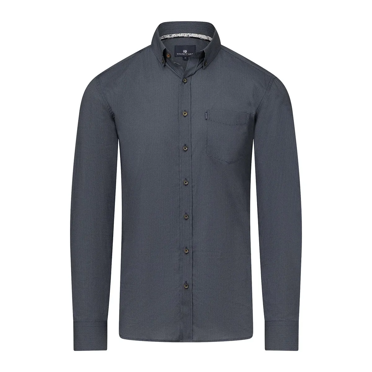 State of Art Shirt LS Print Popli grijsblauw:kit 21425906