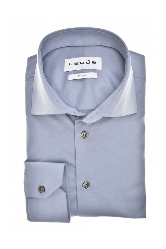 Ledub Shirts Plain:Overhemd Middenblauw 140 0702128