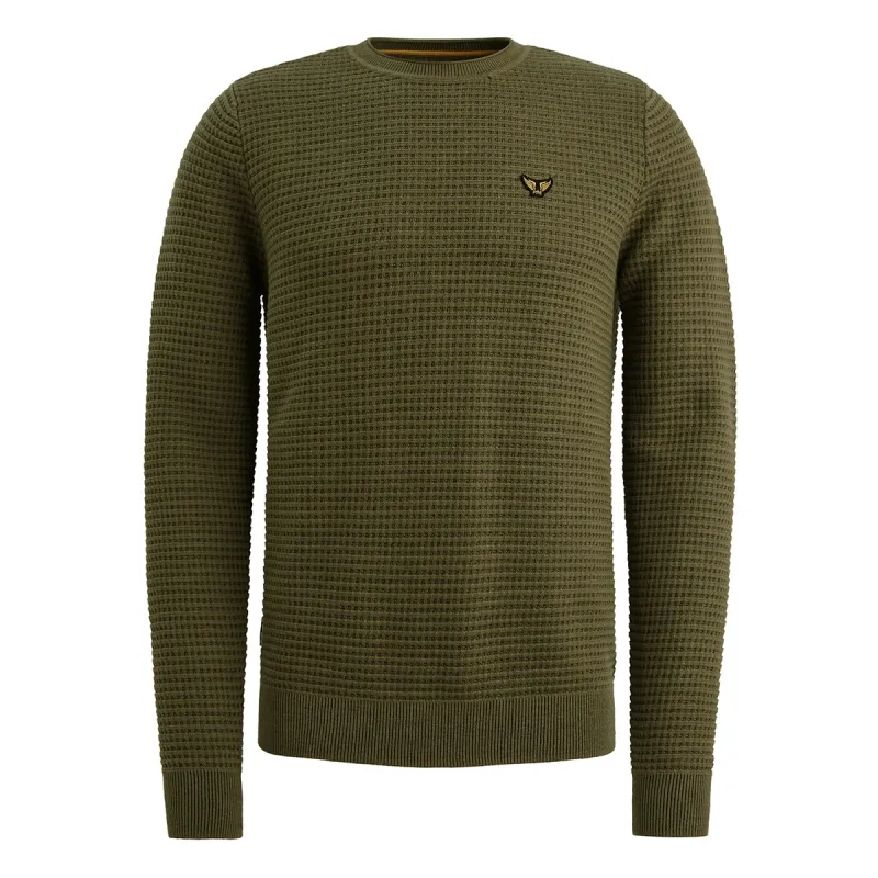 PME Legend R-neck cotton mouline Desert Sage PKW2511330