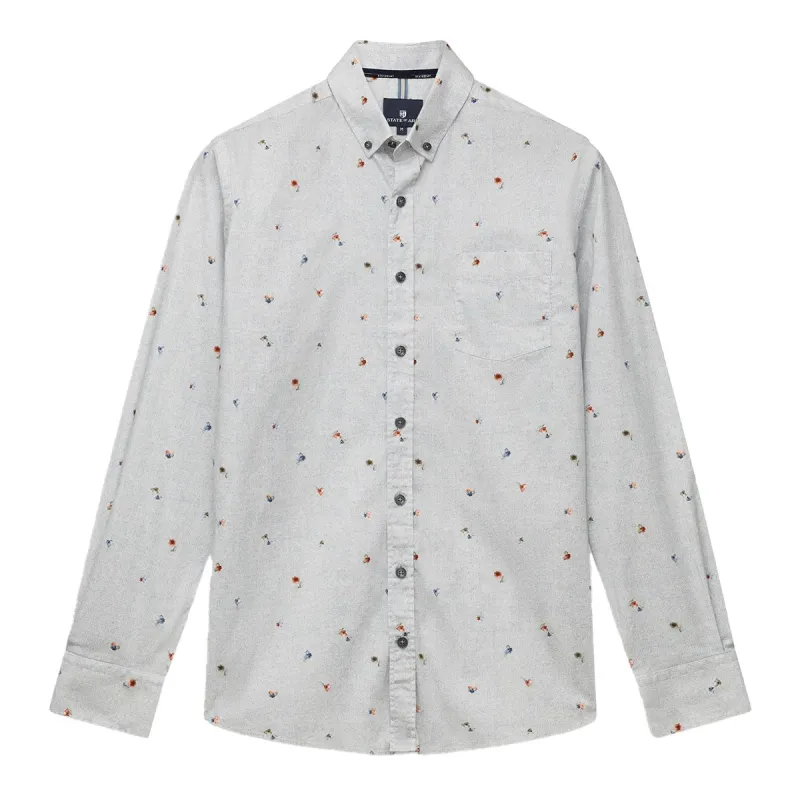State of Art Shirt LS Print Popli cement:oranje 21416010