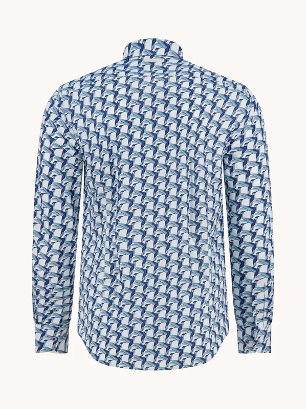 A fish named Fred Overhemd Blauw 33.005