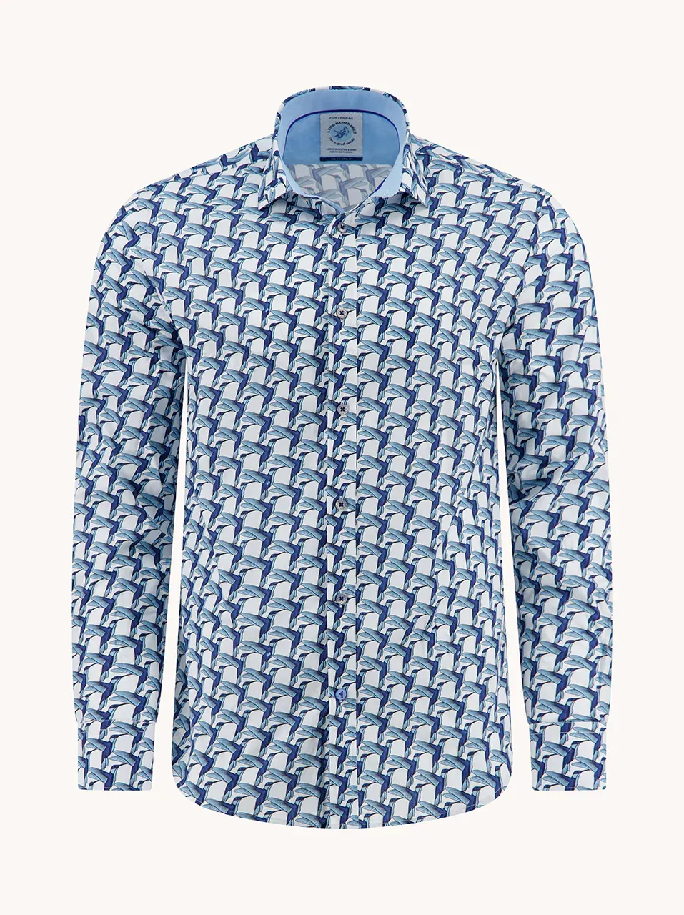 A fish named Fred Overhemd Blauw 33.005