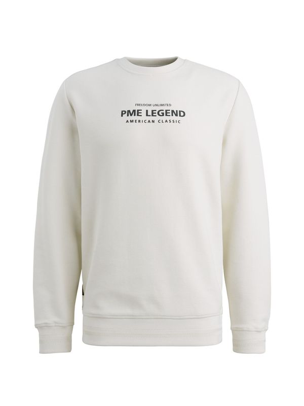 PME Legend Crewneck cotton blend sweat Bone White PSW2602485