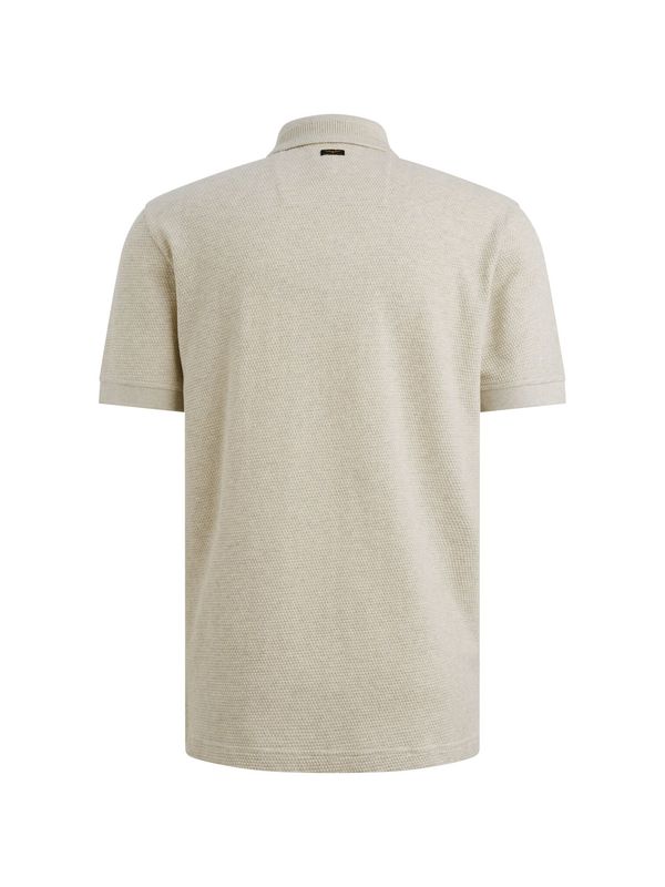 PME Legend Short sleeve polo popcorn jersey Bone White PPSS2602856