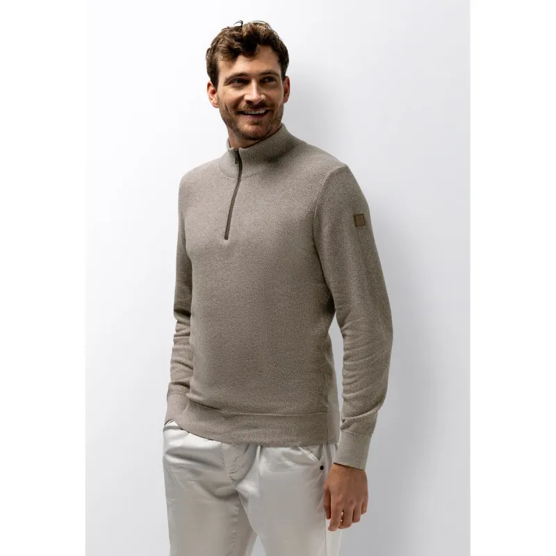 State of Art Pullover Sportzip Pl kahki:warm grijs 13116093