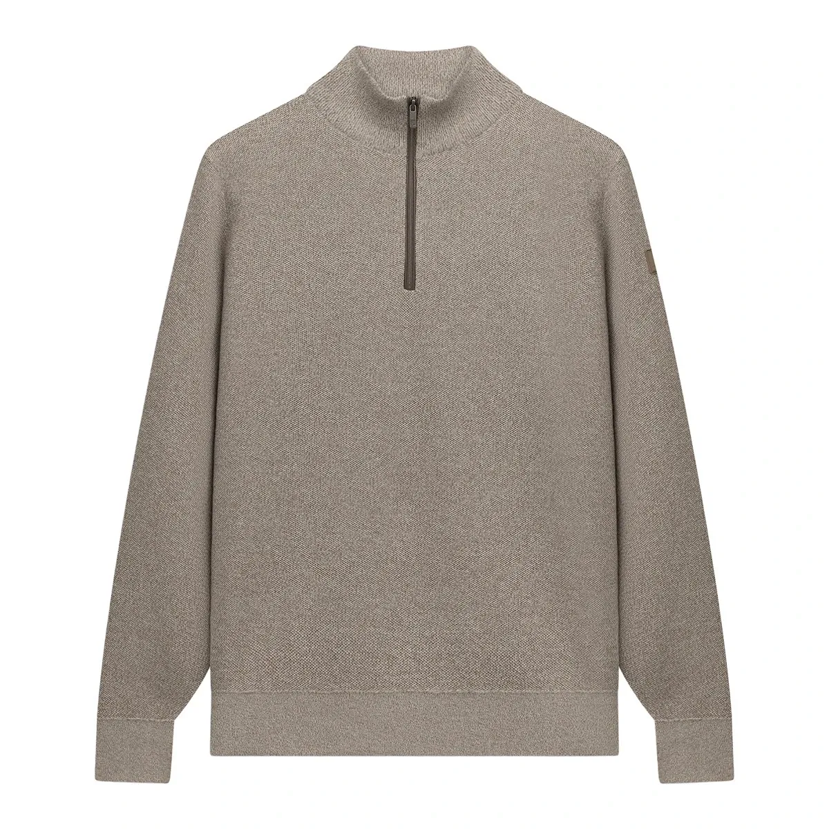 State of Art Pullover Sportzip Pl kahki:warm grijs 13116093