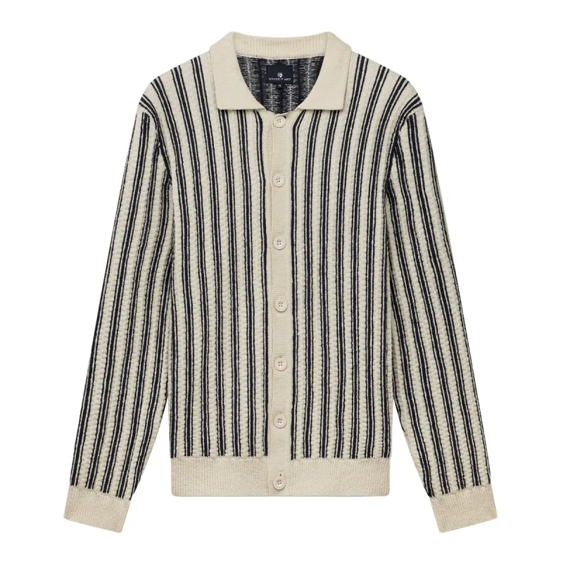 State of Art Cardigan Striped - B marine:kit 16216118