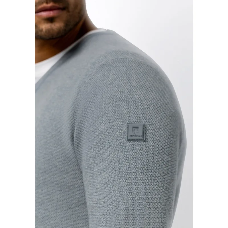 State of Art Pullover V-Neck Plai middenblauw:kit 12116056