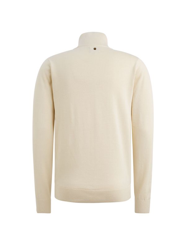 PME Legend Half zip collar cotton modal Bone White PKW2602328