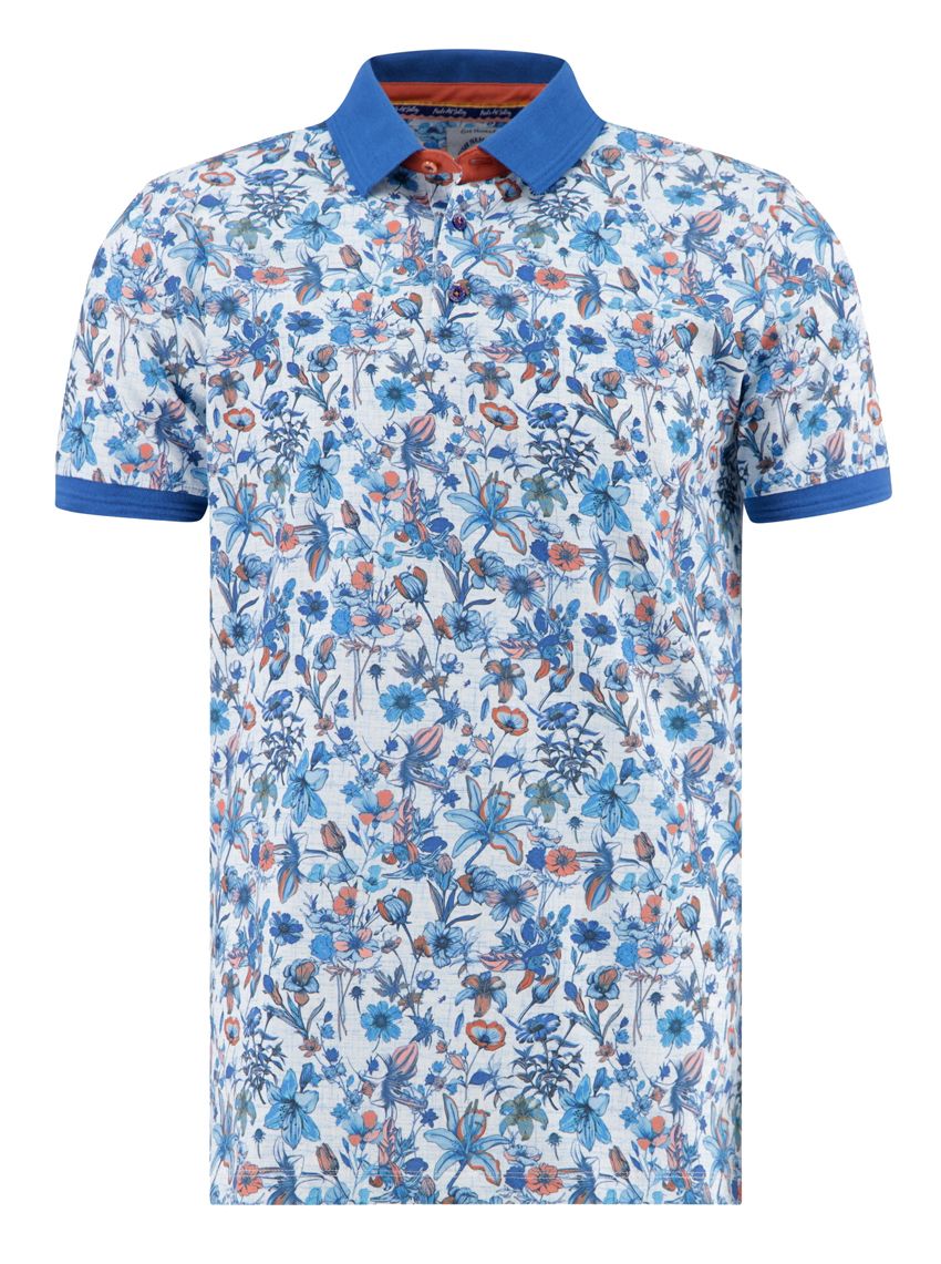 A fish named Fred Polo floral Blauw 33.307