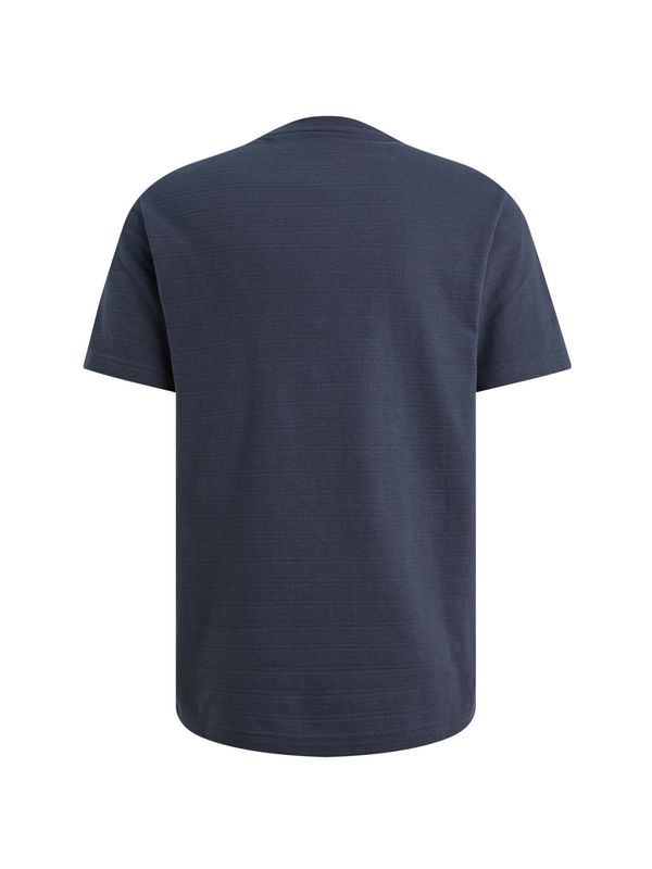 PME Legend Short sleeve r-neck jacquard strip Mood Indigo PTSS2602563