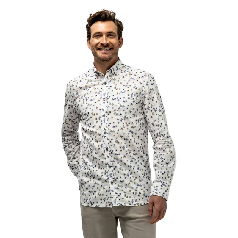 State of Art Shirt LS Print Popli cement:oranje 21416010