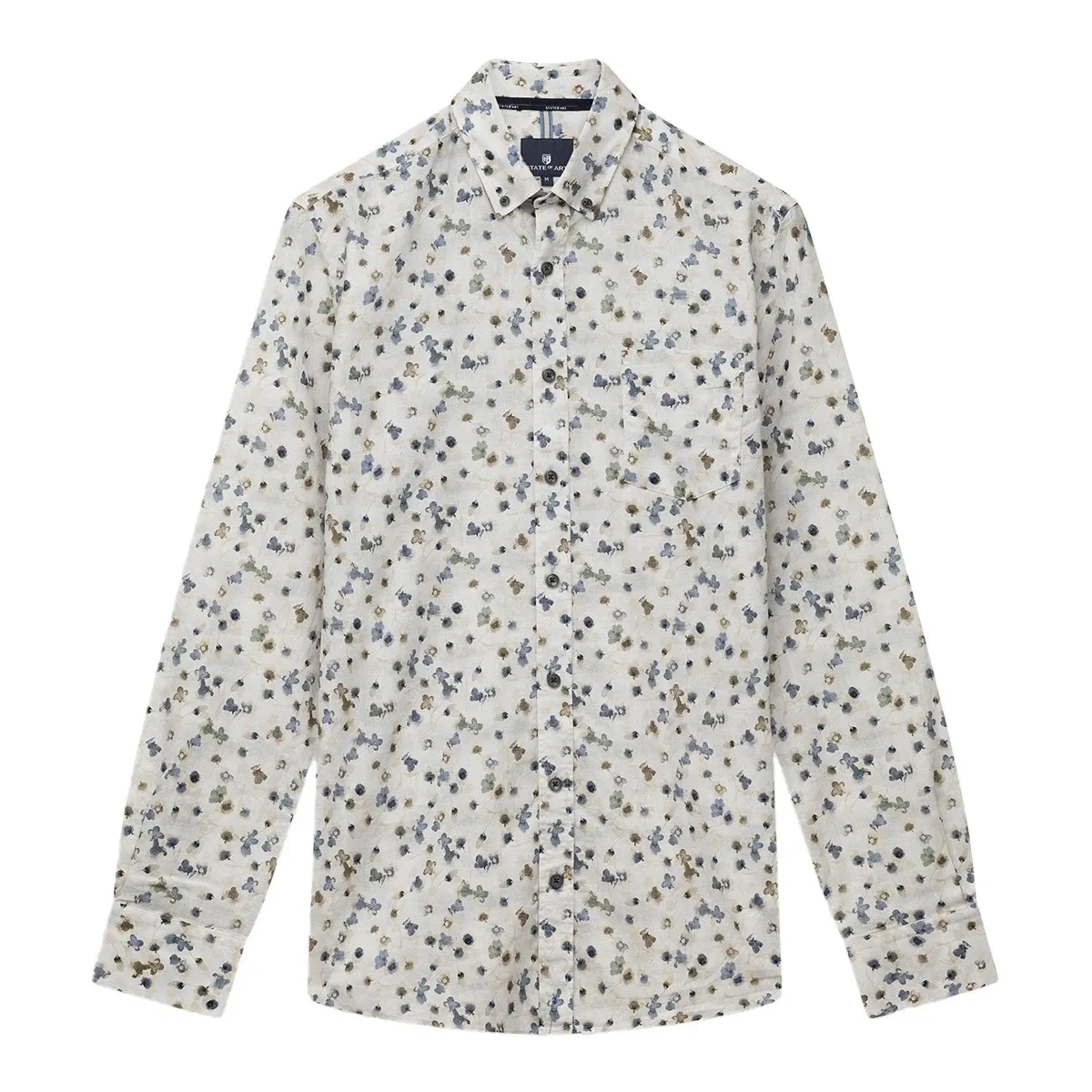 State of Art Shirt LS Print Popli cement:oranje 21416010