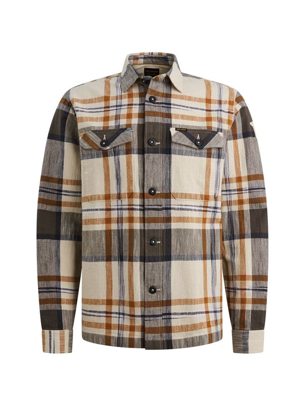 PME Legend LONG SLEEVE SHIRT Big Check inject Glazed Ginger PSI2602218