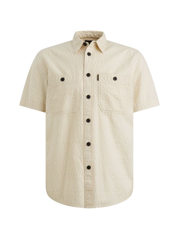 PME Legend Short Sleeve Shirt Jacquard Bone White PSIS2603270