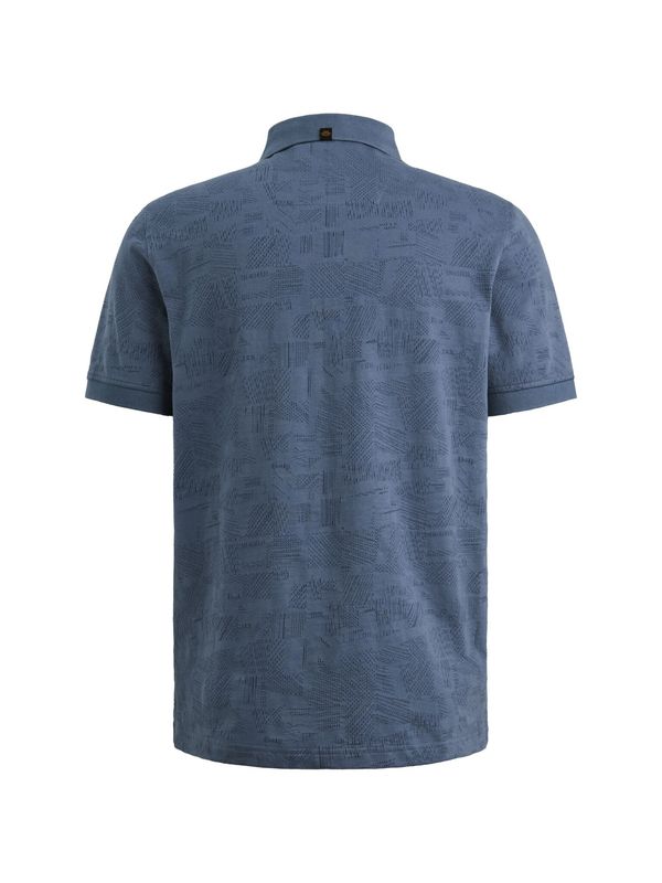 PME Legend Short sleeve polo jacquard jersey Bijou Blue PPSS2603883
