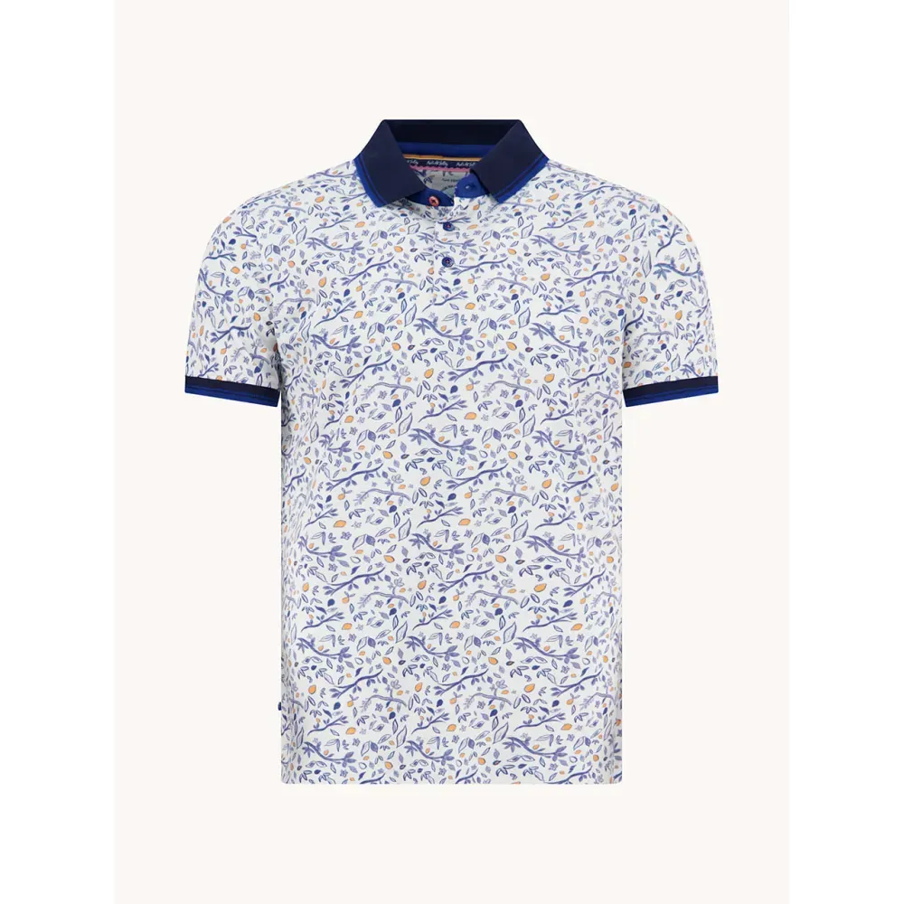 A fish named Fred Polo citrus Blauw 33.310