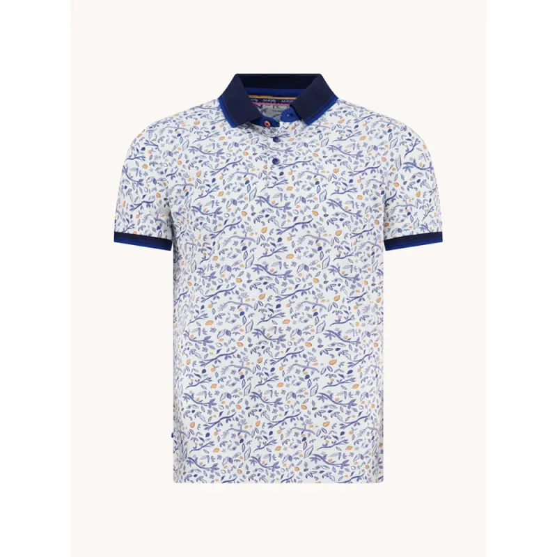 A fish named Fred Polo citrus Blauw 33.310