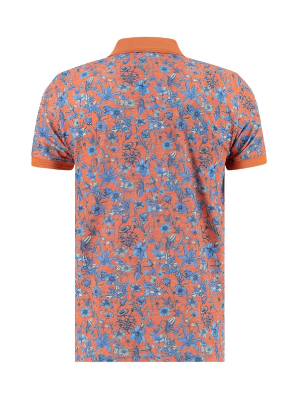 A fish named Fred Polo floral Orange 33.307